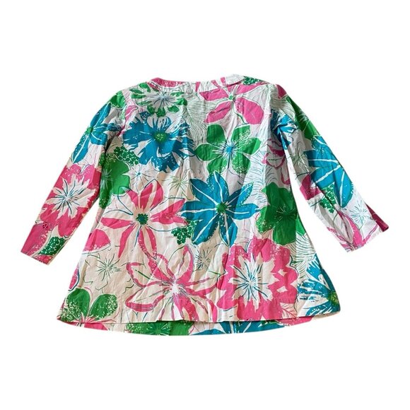 Talbots printed 3/4 sleeve top size petite small - Picture 2 of 4